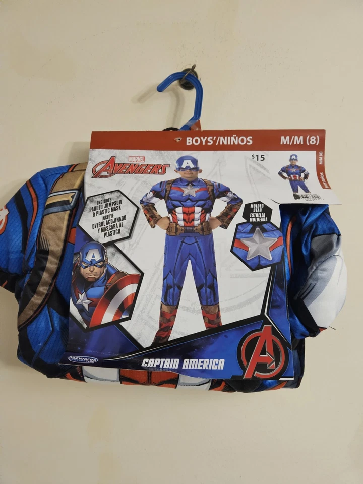 Hallowen costume captain america size 8 M/M color blue and red - Image 1 of 1