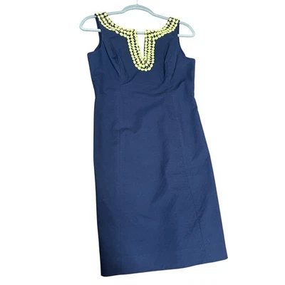 ¡¡NUEVO!! Vestido para mujer Lilly Pulitzer con cuentas azul marino adornado talla 2 nuevo con etiquetas $188 Foto 1 de 4