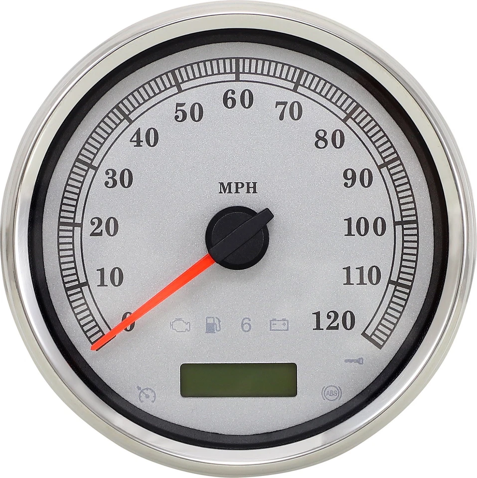 DRAG SPECIALTIES 83104S Electronic Speedometer - Silver - 120 MPH - Image 1 of 1