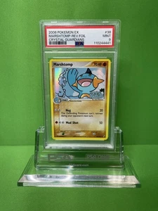 Pokémon Ex Crystal Guardians 38 Marshtomp 2006 lámina inversa PSA 9 - Imagen 1 de 2