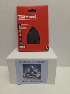 Paquete de 5 hojas de lijado Craftsman CMXZXGA9165 se adapta a lijadora de detalle 80 120 220 grano - Imagen 1 de 5