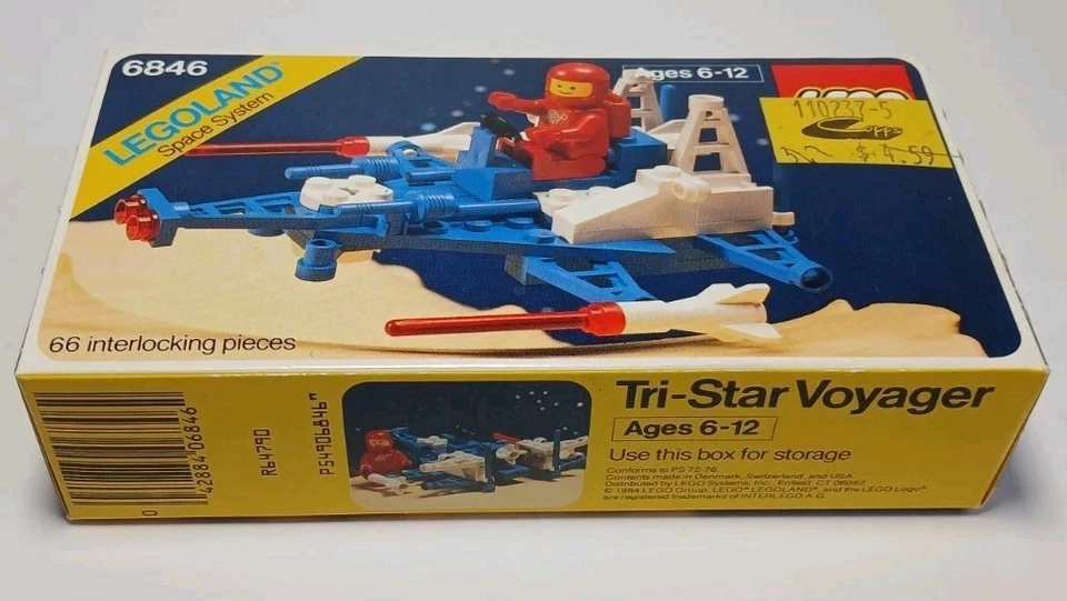 HTF Vintage 1984 LEGO LEGOLAND Tri-Star Voyager 6846 Bricks Set New Sealed Box - Image 1 of 4