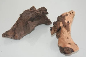 Aquarium Real Natural Mopani Bog Wood 2 Small Pieces SMW1B For Aquarium Use - Picture 1 of 3