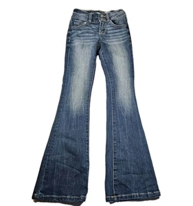 BKE Youth Jeans Girls Sz 10R Bootcut Stretch Flare Adjustable Waist 22"x26" - Picture 1 of 14