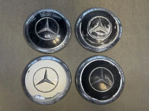4 Original Mercedes  Dog Dish Hubcap 190SL 230SL 250SL W113  OEM - Free Shipping - Picture 1 of 11