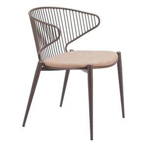 Silues Collection Dining Chair Taupe & Brown - Picture 1 of 1