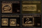 Antigua 2018 - Rare Stamps of the World USA - Set of 4 Gold Stamps - MNH