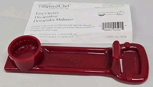 Abridor de botellas magnético Pampered Chef Easy 2591 rojo borgoña usado en excelente estado envío rápido - Imagen 1 de 9