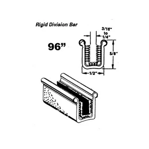 Rigid division-bar channel For Ford Club Wagon 1962-1967; WC 28-96 - Bild 1 von 1