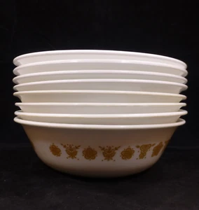 Corning Ware Corelle "BUTTERFLY GOLD" Müslischalen/Suppenschüsseln 6 1/4" Vintage 8er Set - Bild 1 von 19