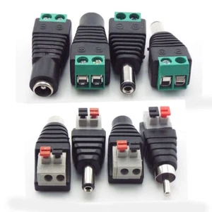 Connettore DC RCA Femmina Maschio 2.1*5.5mm DC Jack Alimentazione Audio Adattatore per Striscia LED - Foto 1 di 22