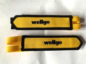 Yellow Bicycle Pedal Toe Clip Double Straps WELLGO Mountain Road Bikes - Picture 1 of 1