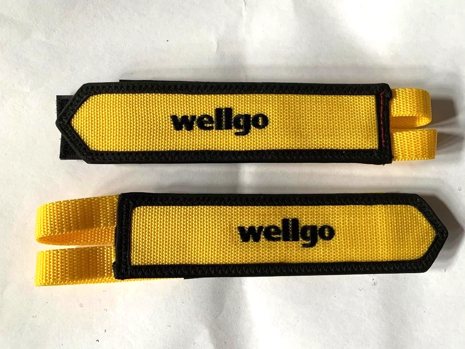 Yellow Bicycle Pedal Toe Clip Double Straps WELLGO Mountain Road Bikes - Image 1 of 1