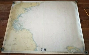 Map Nautical Chart Massachusetts Bay #1207 1938 U.S.C & GS 35 Vintage - Picture 1 of 8