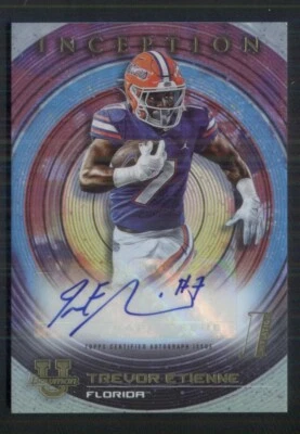 2022-23 Bowman Inception University Trevor Etienne auto Florida Georgia  - Image 1 of 2