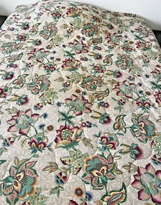 Vintage Thomasville Floral Comforter 82x111 **Extra Long** USA Made - Picture 1 of 5