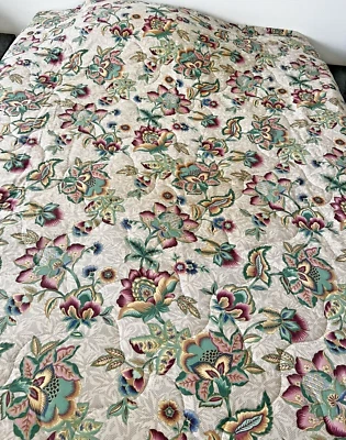 Vintage Thomasville Floral Comforter 82x111 **Extra Long** USA Made - Image 1 of 4