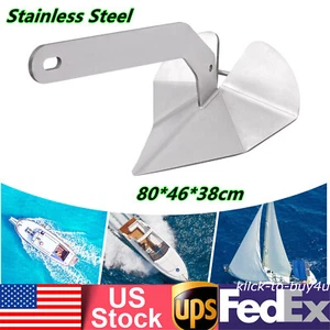 Delta Style Wing Anchor 43lb/19.5kg Stainless Steel For Small Yacht Boat Anchor - Picture 1 of 12