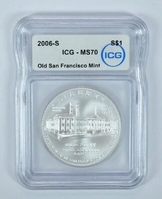 2006-S San Francisco Old Mint Commemorative Silver Dollar MS70 ICG - Image 1 of 4