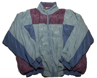 Chaqueta deportiva Givenchy vintage años 90 grande seda bloques de colores AD6 Foto 1 de 4