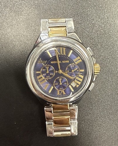 Orologio Michael Kors MK5758 Bicolore Oro e Argento Cronografo Blu Romano
