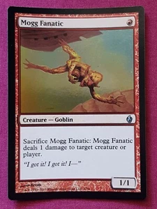 Magic The Gathering PDS FIRE AND LIGHTNING FOIL MOGG FANATIC red card MTG - Picture 1 of 2
