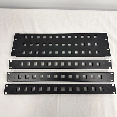 Bundle of unloaded keystone patch panels for rack mount, 1x 36 port, 3x 12 port - Image 1 of 3