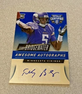 2014 Panini Totally Certified Awesome Auto RC #AA-TB Teddy Bridgewater 12/15 - Picture 1 of 2