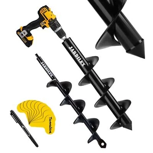 Auger Drill Bits for Planting - Garden Spiral Bit set bedding plants, bulbs, dig - Picture 1 of 7