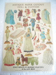 Muñecas de papel vintage sin cortar en relieve colección de museo victorianas para dama y niños - Imagen 1 de 5