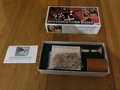 VINTAGE 1971 SCRABBLE SENTENCE CUBE GAME COMPLETE USA MADE NICE SHAPE - Image 1 of 4
