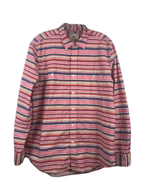 Camisa Pendleton Surf Rosa Rayas Botón Frontal L/S Algodón - Para Hombre Mediana Foto 1 de 4