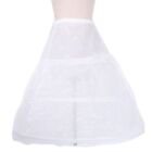 Women Bridal 3 Hoop A-Line Floor-Length Full Slip Petticoat Gown Two-Layer