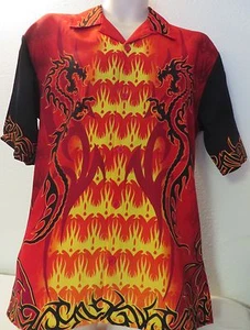 DRAGONFLY SHIRT 7th GATE Biker Bowl Rock Golf SMALL BEAUTY PG672 Dragon - Picture 1 of 4