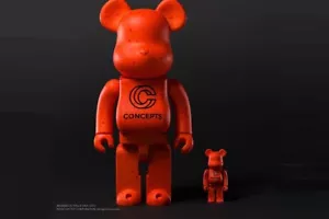 Bearbrick x Concepts orange Hummer 100 % 400 % Set Figuren Bär Ziegel neues Spielzeug - Bild 1 von 5