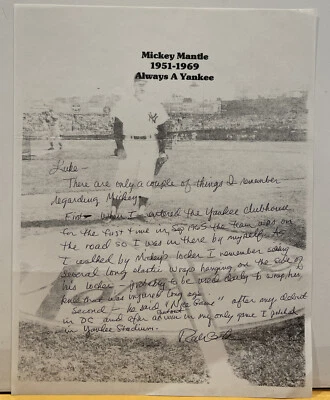 RICH BECK SIGNED Letter 1965 Debut NEW YORK YANKEES Mickey Mantle - Image 1 of 2