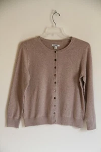 Old Navy Women's Brown Long Sleeve Button Up Crew Neck Stretch Shirt Top Size XL - Picture 1 of 4