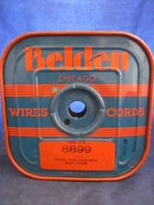 Belden 8899 Black Test Prod Wire Metal Spool WITH DIFFERENT WIRE VINTAGE - Picture 1 of 8