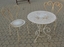 SET TAVOLINO CON SEDIE IN FERRO BATTUTO