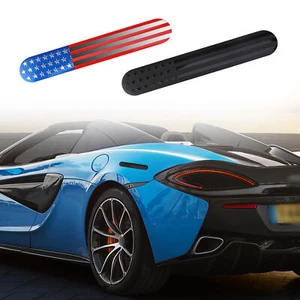 6" x 1" 3D American Flag Emblem Metal Sticker Badge Decal Decor Cars Trucks - Picture 1 of 27