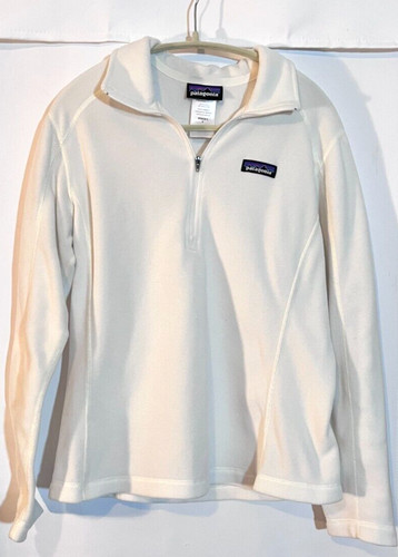 OFF WHITE Patagonia Pullover Pile Off White 1 4 Zip Fuzzy Jacket Donna Felpa Piccola