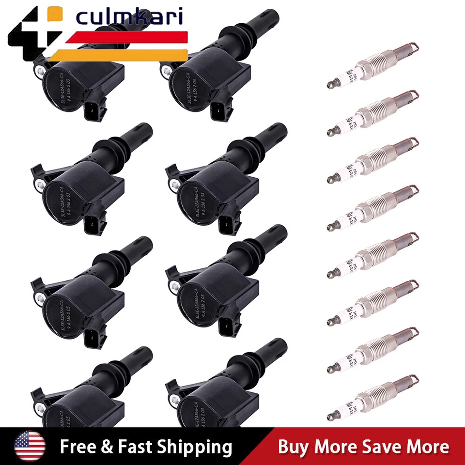 8Pack Motorcraft Ignition Coils & Spark Plugs For Ford F150 5.4L 04-10 DG511 OEM - Image 1 of 4