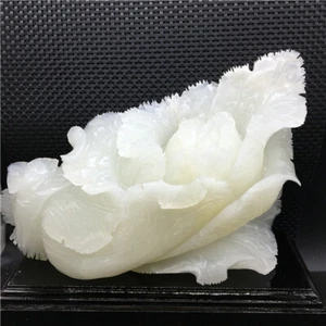 4160g Statua di decorazione di cavoli di giada naturali in Afghanistan + Stand 313 - Bild 1 von 12