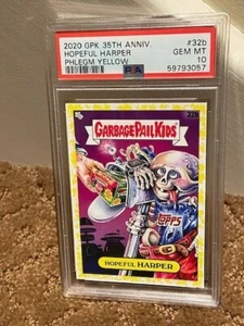 2020 Garbage Pail Kids GPK Hopeful Harper Phlegm Yellow PSA 10 SP Card LOW POP - Picture 1 of 1