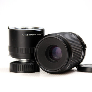 MInolta New MD 100mm f/4 MF Macro Lens w/ 1:1 Adapter Tube for SR mount SLR JPN