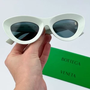 Bottega Veneta Men Sunglasses Green Mint Sharp Cat Eye BV1325S 004 BRAND NEW - Picture 1 of 11