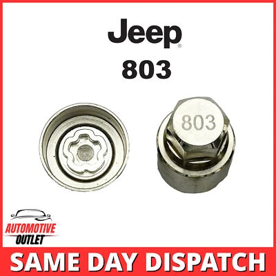 MASTER LOCKING WHEEL SECURITY NUT KEY BOLT SOCKET REMOVER NUMBER 803 FOR JEEP - Image 1 of 4
