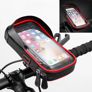 360 Rotation Motorrad Fahrrad Fahrrad Lenker Handy Halterung Halter Tasche Fall - Bild 1 von 16