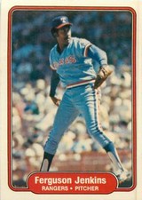 1982 Fleer Fergie Jenkins #320 Hall of Famer Texas Rangers Baseball Card