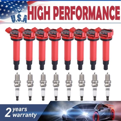 8Pcs High Performance UF230 Ignition Coil+ Spark Plug For Lexus GS430 LS430 4.3L - Image 1 of 4